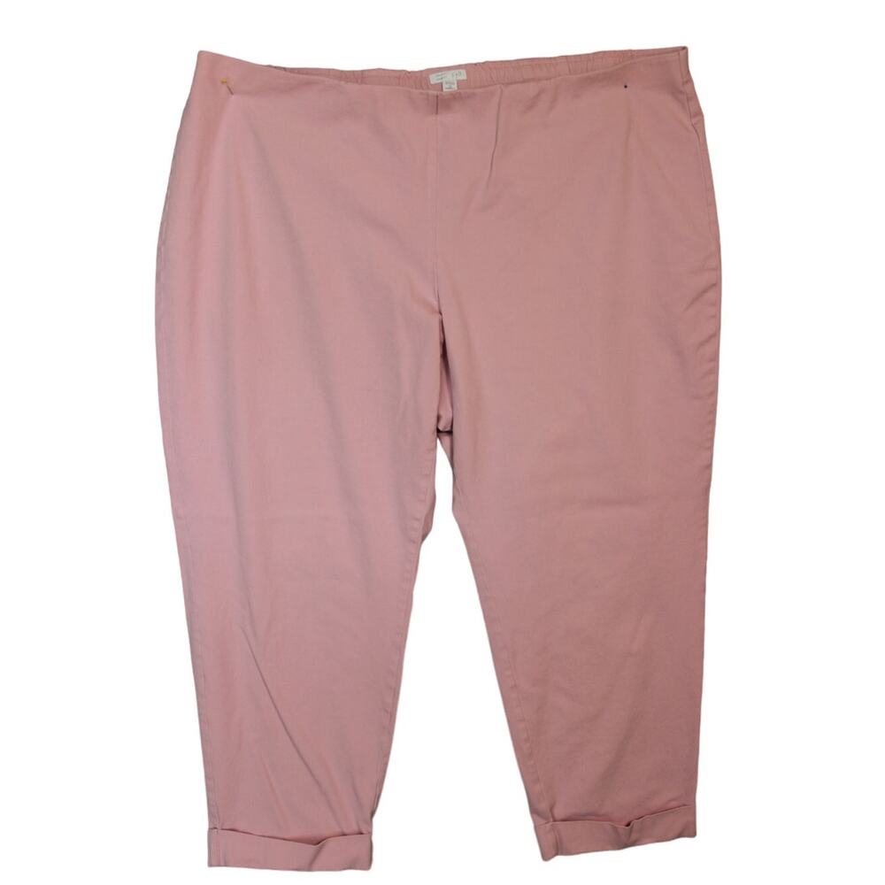 J. Jill Premium Bi-Stretch Pink Cuffed Pull On‎ Pants Womens Size 26